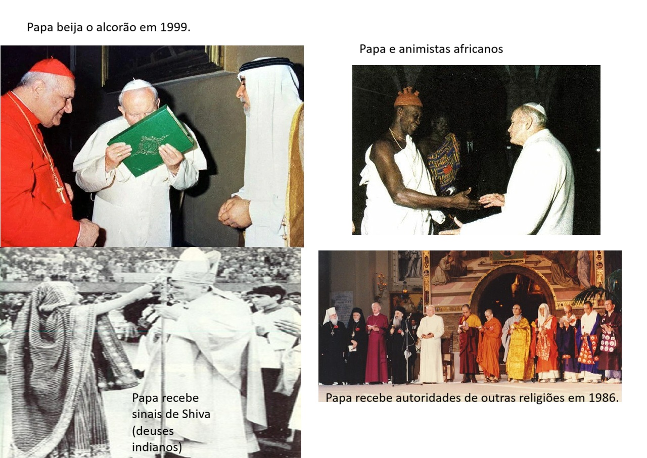 Sobre os Papas e suas relações com outras religiões (o que não é bíblico)